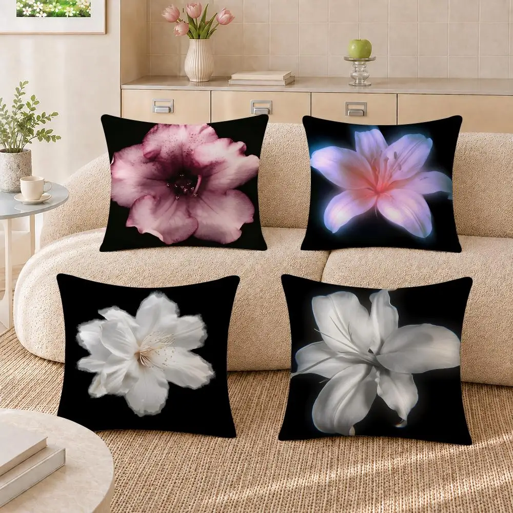Dreamy Lily Floral Cushion Cover Pillowcase Sofa Living Room Home Gift Office Decor Protective Covers