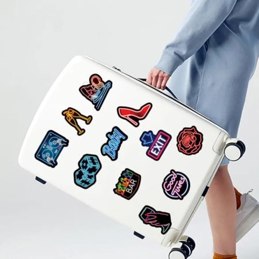 neon graffiti style stickers