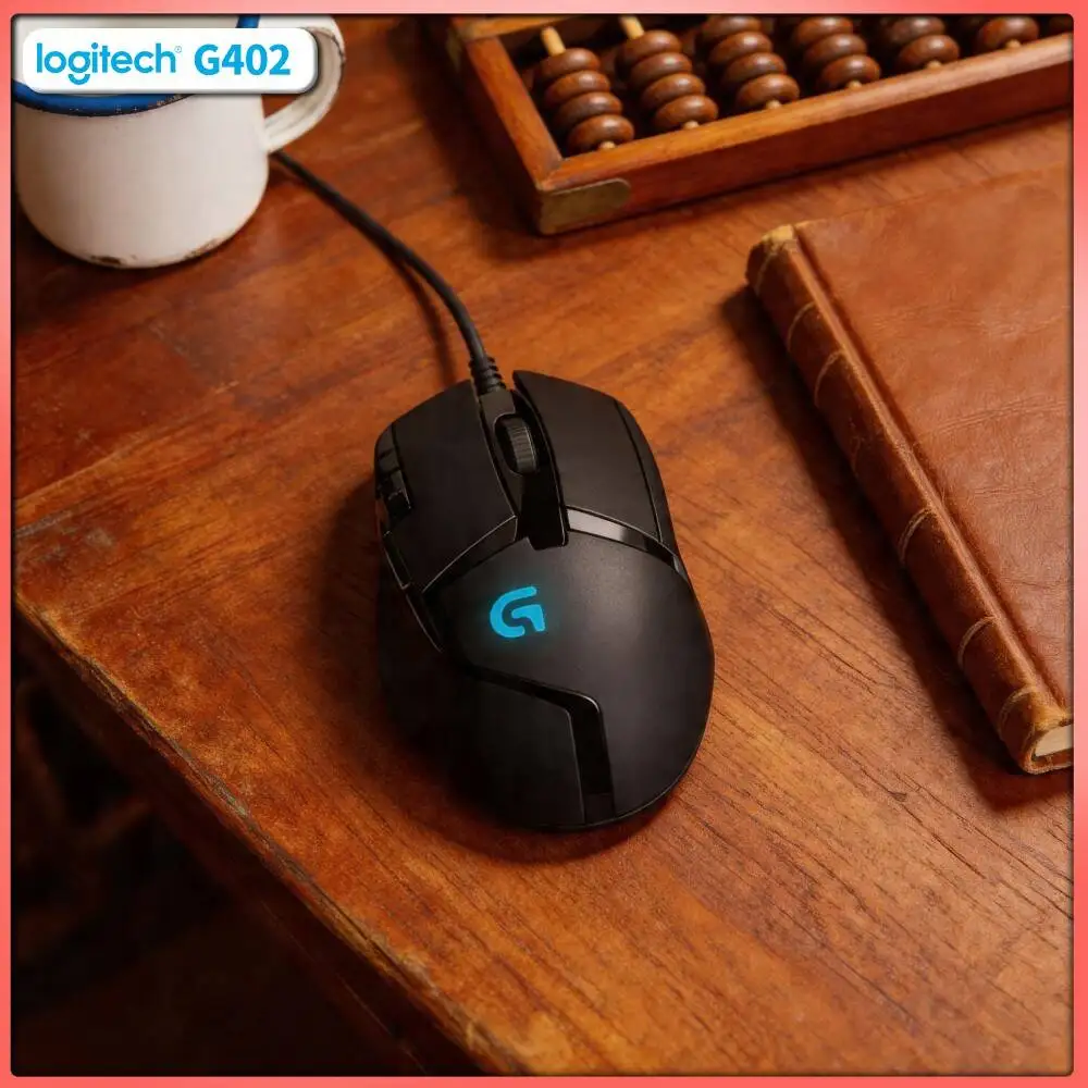 Professional Logitech G402 Gaming Mouse Fusion Engine Tech 500+ IPS Anti-Slip for Competitive Multiplayer Gaming