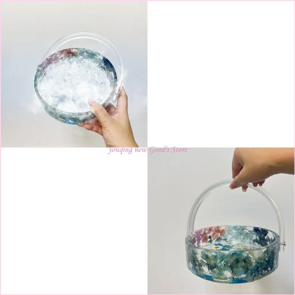 

57QA Большая круглая коробка-контейнер силиконовая форма с портативным набором для хранения подарочной безделушки