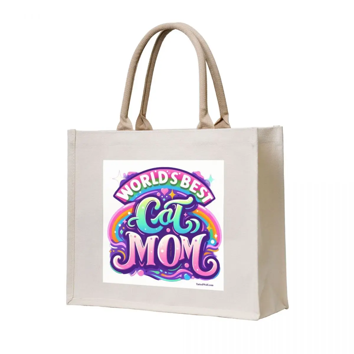 

World's Best Cat Mom Tote Bag Portable shopping bag reusable grocery bags tote bag women