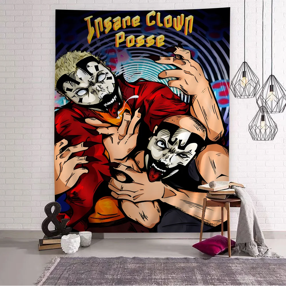 مجنون مهرج بوسي معلقة نسيج البوهيمي معلقة التارو الهبي جدار السجاد النوم نسيج اليابانية