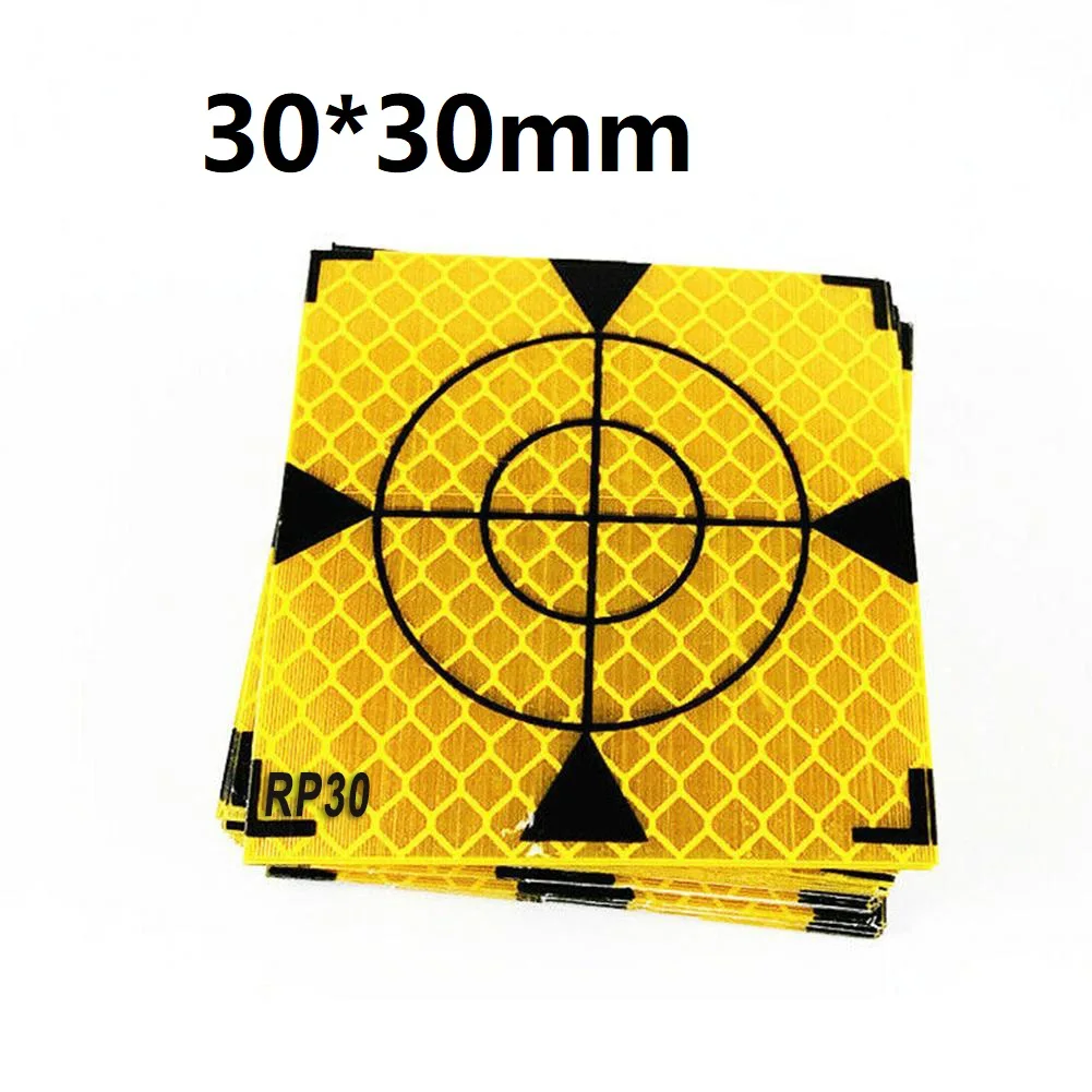 100pcs Reflector Sheet Reflective Tape Target Total Station Measurement Reflector Target 20/30/40/50/60mm