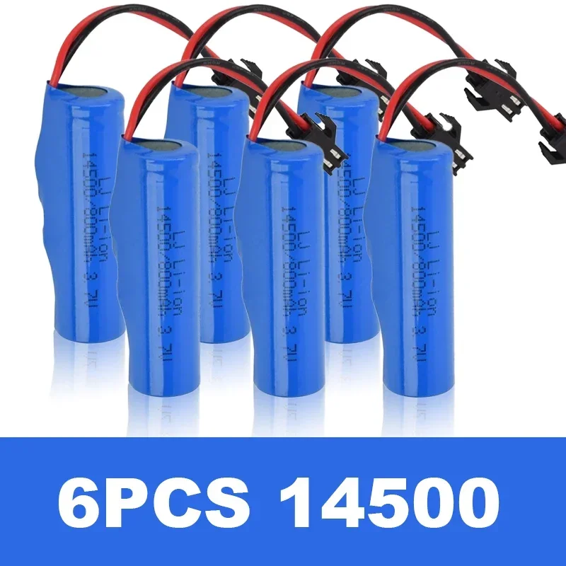 General purpose14500 SM plug 3.7v 800mah lipo battery For JJRC D828 RC Car Parts 14500 SM-2P For RC Stunt Dump Car Battery Toys