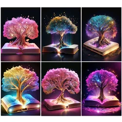 5D Diy Diamond Mosaic Tree in Book Landscape Full Diamond Painting Puzzle Fantasy Diamond Embroidery Mosaic Cross Stitch