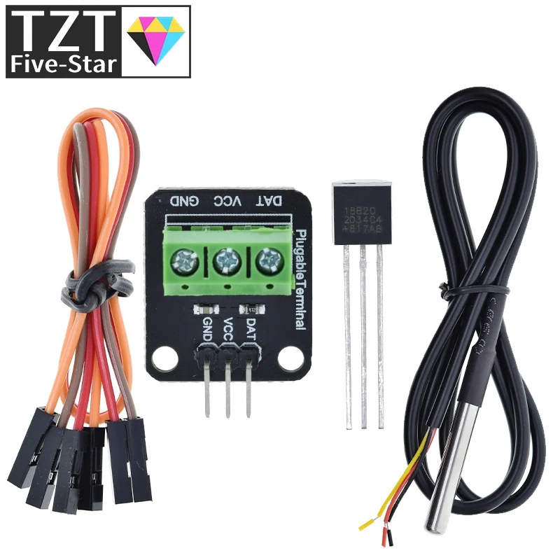 Комплект-модуля-обнаружения-температуры-ds18b20-водонепроницаемый-цифровой-кабель-обнаружения-100-см-адаптер-зонда-из-нержавеющей-стали-для-arduino