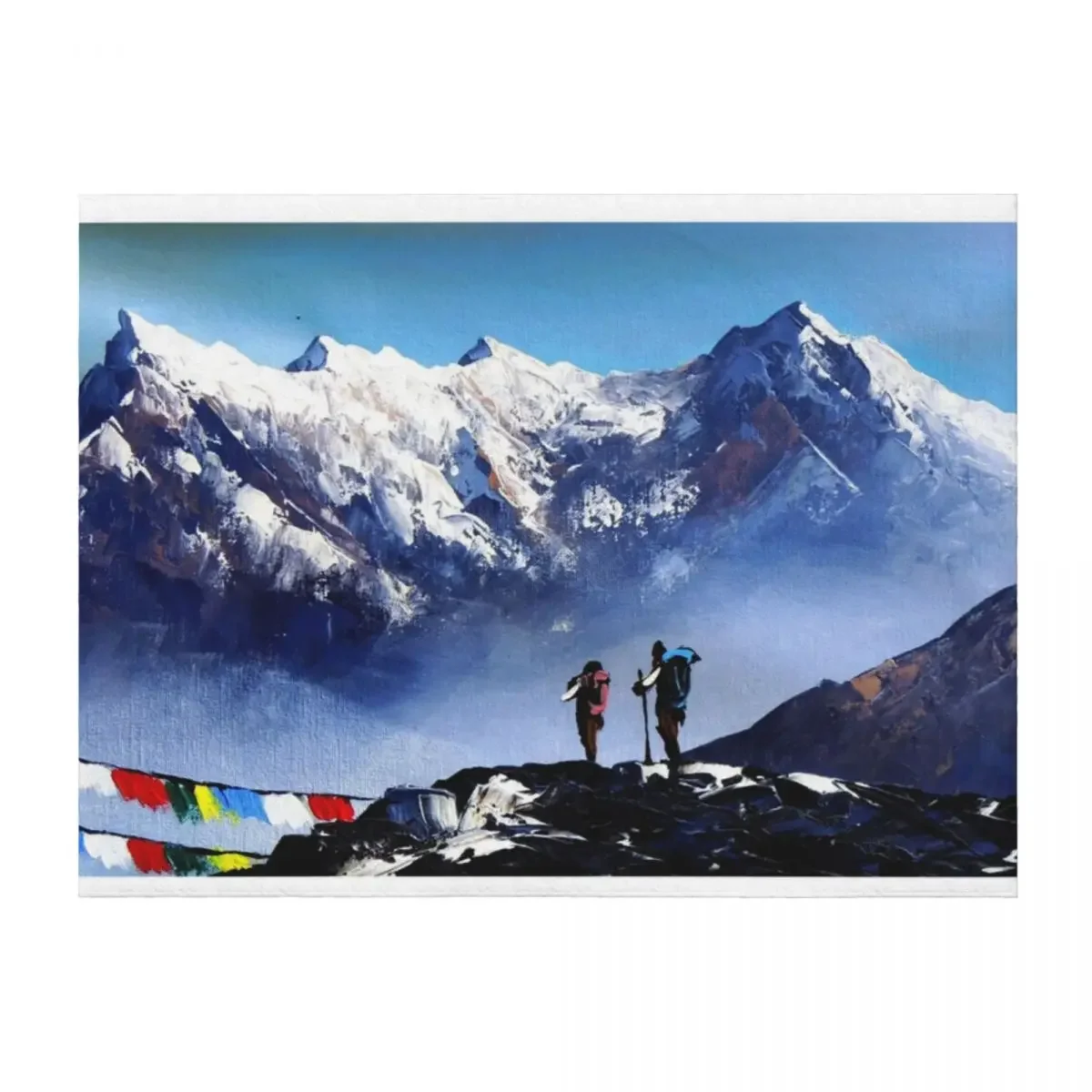 

Panoramic View Of Ama Dablam Peak Everest Mountain Throw Blanket Bed Soft Big sofa bed Polar Blankets