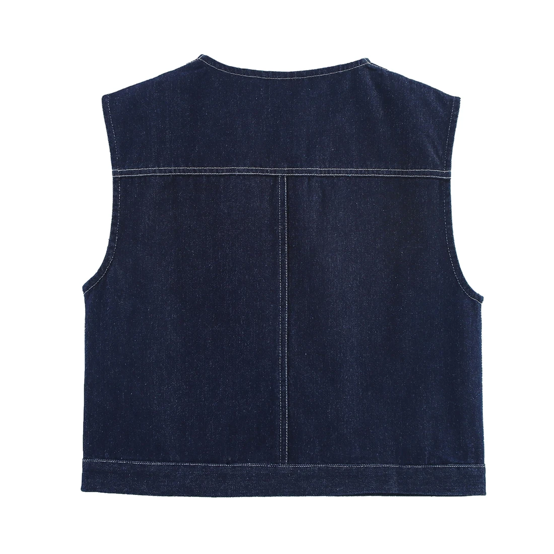 Gilet en Denim pour femmes, mode décontractée, haut à bouton unique, bloc de couleurs, nouveau Style, vêtements pour femmes, 2025