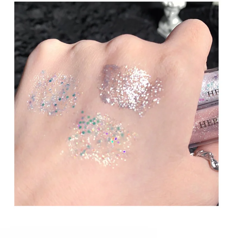 Super Shiny Eyeshadow Liquid, Glitter Powder, High Light Sleeper, Silkworm, Brightening Makeup Products, Novo, Peça, 2024