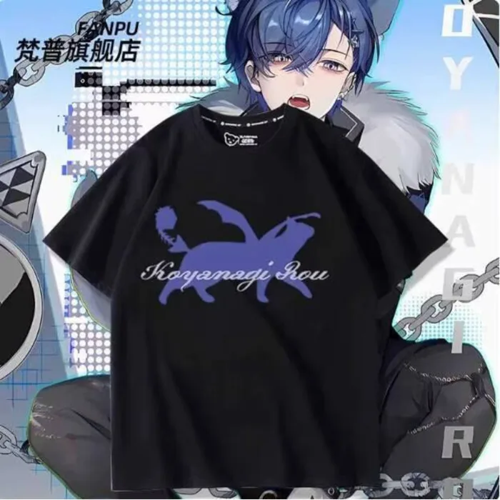 

Anime Vtuber Short Sleeve T-Shirt Summer Cosplay Costume Casual Student Loose Tops Anime