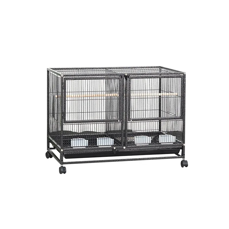 

All kinds of metal bird cages, pet cages, multi-functional separated large space group bird cages