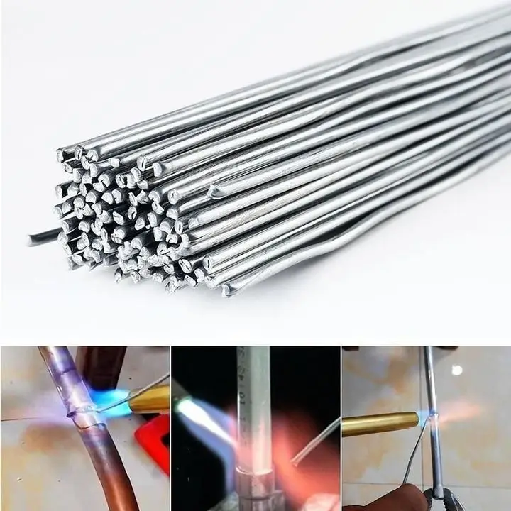 Solution Welding Flux-Cored Rods 1.6/2mm 10Pc Aluminium Flux Cored Weld Wire Easy Melt Welding Rods for Aluminum Welding Solderi