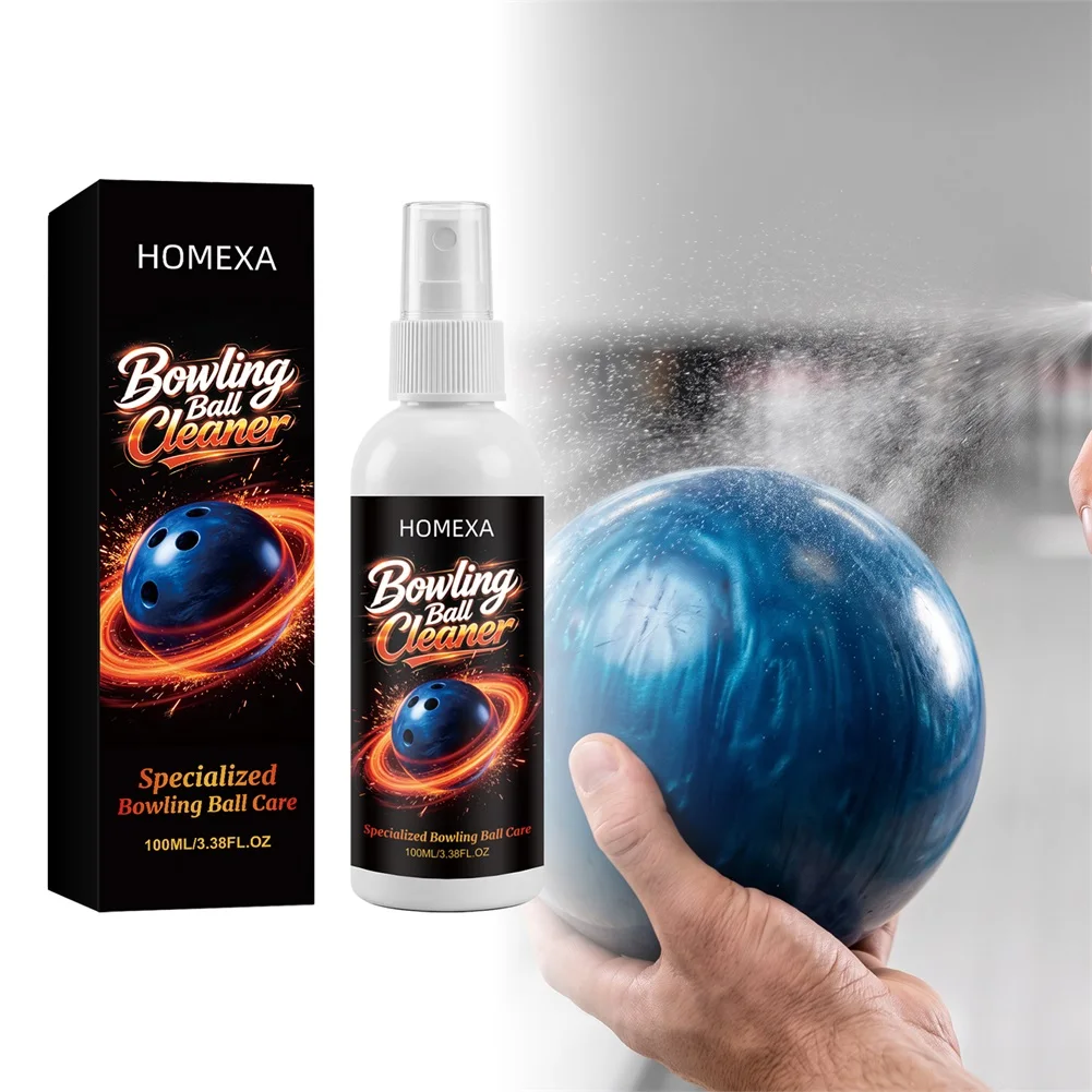 Bowling Ball Cleaning Spray,Fast Drying Bowling Ball Cleaner,Deep-Clean,Sport Equipment Cleaner,Bowling Ball Scuff Mark Remover