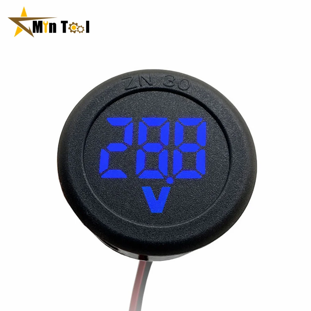 DC 4-100V LED Digital Display Two-wire Voltmeter DC Digital Voltmeter Head Reverse Connection Protection Motorcycle Accessories