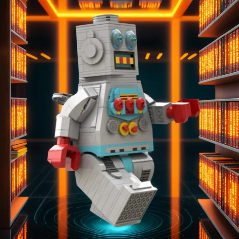 

707PCS MOC Creative Model Up Scaled Clockwork Robot Technology DIY Assembly Building Blocks Display Birthday Gift Building Set