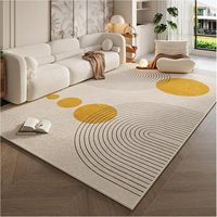 VIKAMA Cream Wind Minimalist Crystal Velvet Carpet Living Room Coffee Table Bedroom Blanket Home Decor Cloakroom Floor Mat