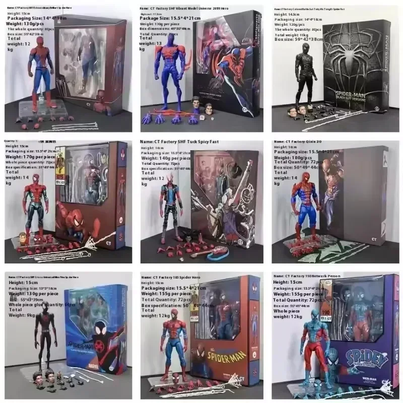 

New In Stock Mess Toys Black Suit Neighbor Symbiote Spider Figure Scarlet Spider Kaine Parker Red Anime Action Figure Gifts Toys