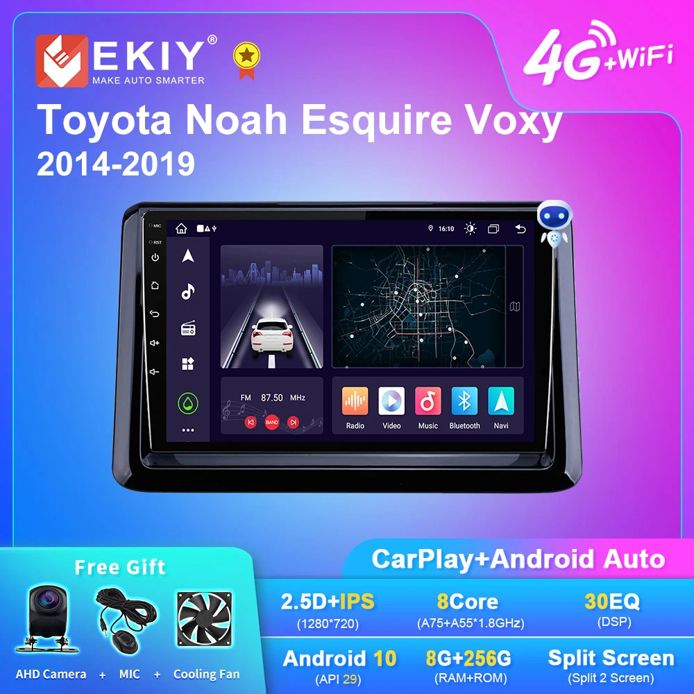 

EKIY X7 Android Car Radio For Toyota Noah Esquire Voxy 2014-2019 AI Voice Stereo Multimedia Video Player Auto Navigation GPS DVD