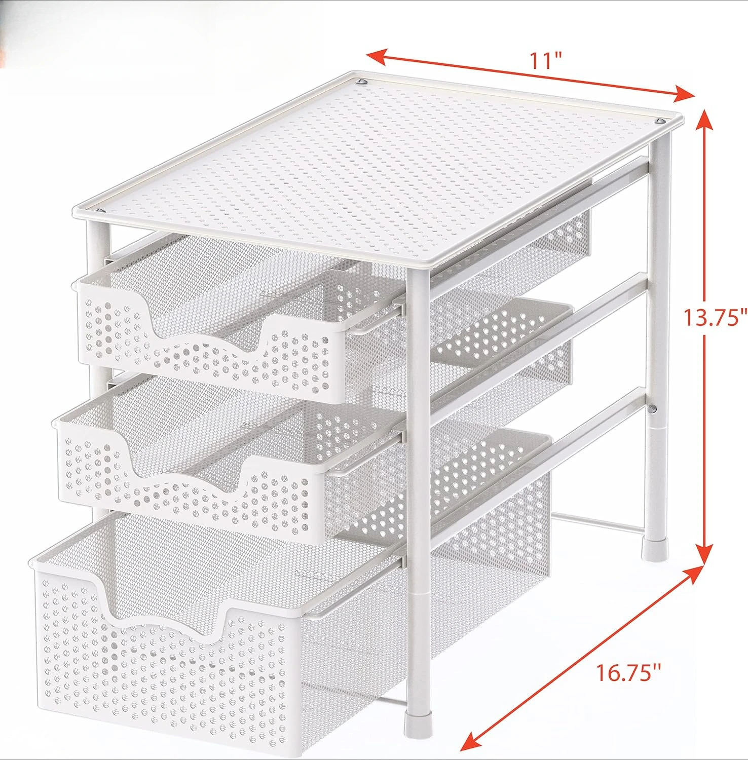 

Alloy Steel Sliding Basket Organizer Drawer Cabinet