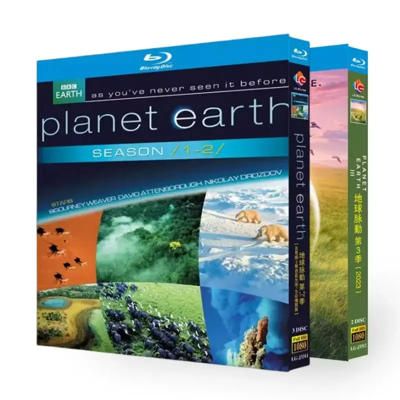 

BD Blu-ray Disc Earth Pulse Seasons 1–3 Documentary 1080p Box Set with Chinese and English Subtitles