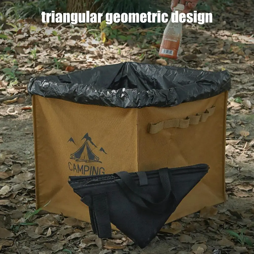 60L Large Capacity Collapsible Storage Bin Portable Garbage Bag Strong Load-bearing Waterproof Foldable Outdoor Storage Bin