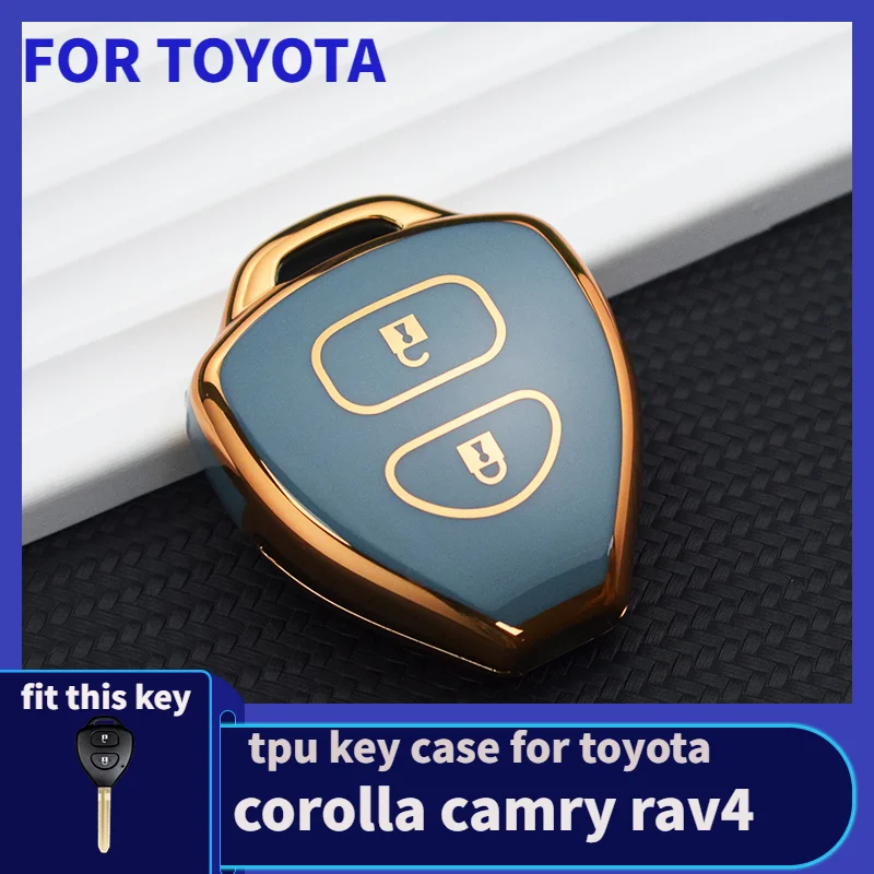 TPU Car Key Case Cover Auto Key Shell Holder Protector for Toyota Corolla NEW VIOS Camry Yaris RAV4 HiLux Cruiser Fortuner