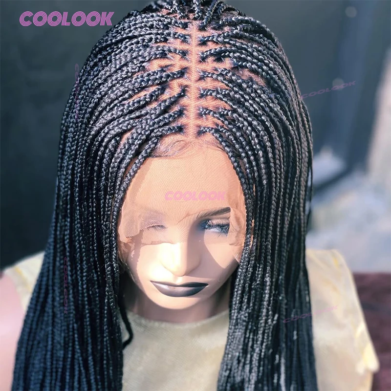 

36-дюймовые косы, синтетический парик, полные кружевные плетеные парики для женщин, парик с косой, косички, плетеные парики