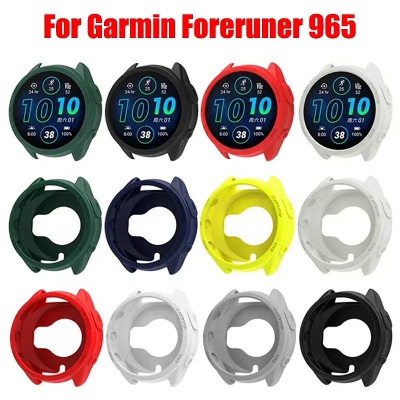 Silicone Case for Garmin Forerunner 965 Anti-scratch Protection Cover for Garmin 965 Soft Protector Bumper Shell Accessories