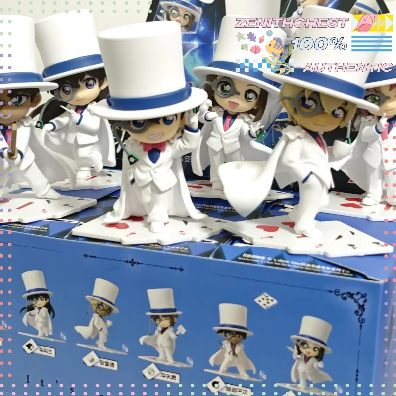 POPMART Detective Conan Kaito Kid Caja Sorpresa Temática de Transformación de Disfraces, Adorno de Arte Anime, Coleccionable Premium, Recuerdo