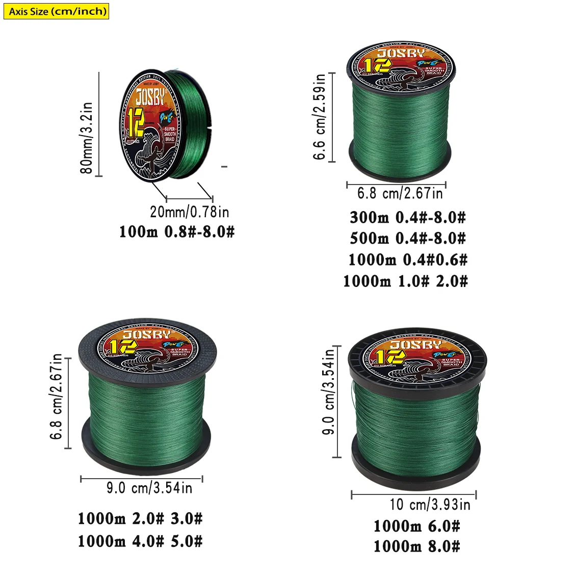 JOSBY Neue 12 Stränge Geflochtene Schnur PE 1000/500/300/100 M Langlebige, verschleißfeste Meer Salzwasser Karpfen Angelschnur 25-120LB Pesca – Detail 1