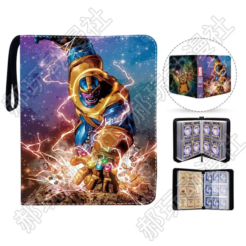 400pcs/900pcs Card Album Book Anime Marvel Spider Man Iron Man Thor  Collection Card Zipper Game Cards Binder Holder kids Gift - AliExpress 26