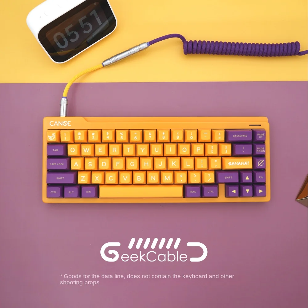 GeekBable handmade customized computer mechanical keyboard, aviation plug data cable, GMK theme SP keycap cable, Lakers