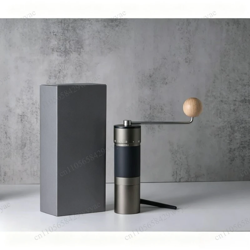Portable Manual Coffee Grinder 48mm Titanium‑Plated Steel Burr 420 Stainless Steel