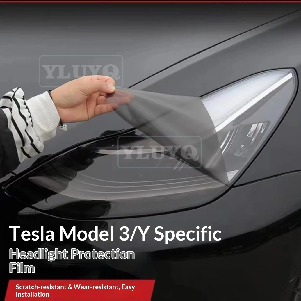 

For Tesla refreshed Model 3/Y blacked-out headlight TPU film taillight protective film modification accessories