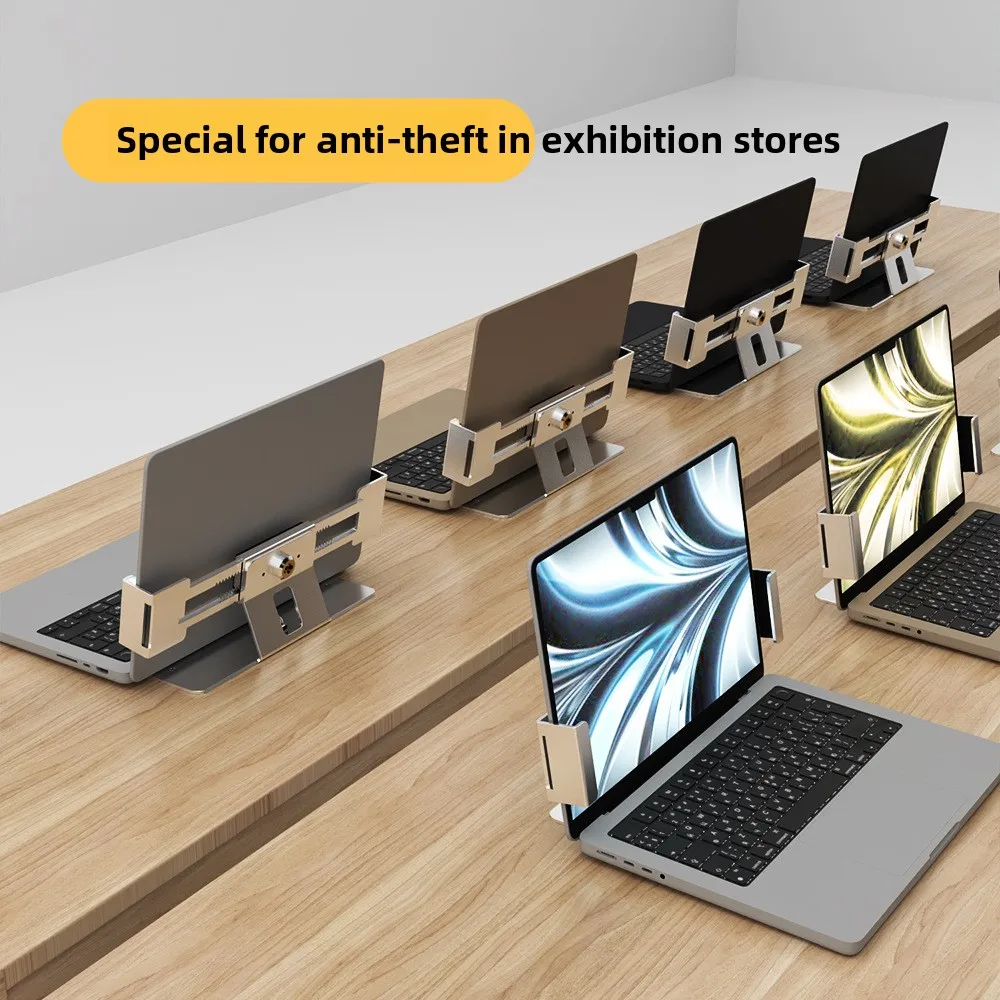 Laptop Anti-theft Display Stand Metal Multi-function Computer Demonstration Display Lock Aluminum Alloy Bracket Base