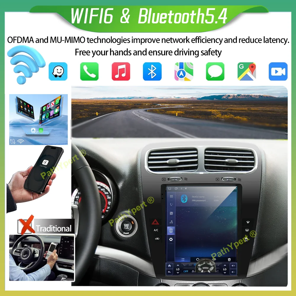 Android 15 For Dodge Journey 2012-2020 Tesla Screen Car Multimedia Player Radio Audio GPS Navigation 2 DIN Wireless Carplay Auto view 3