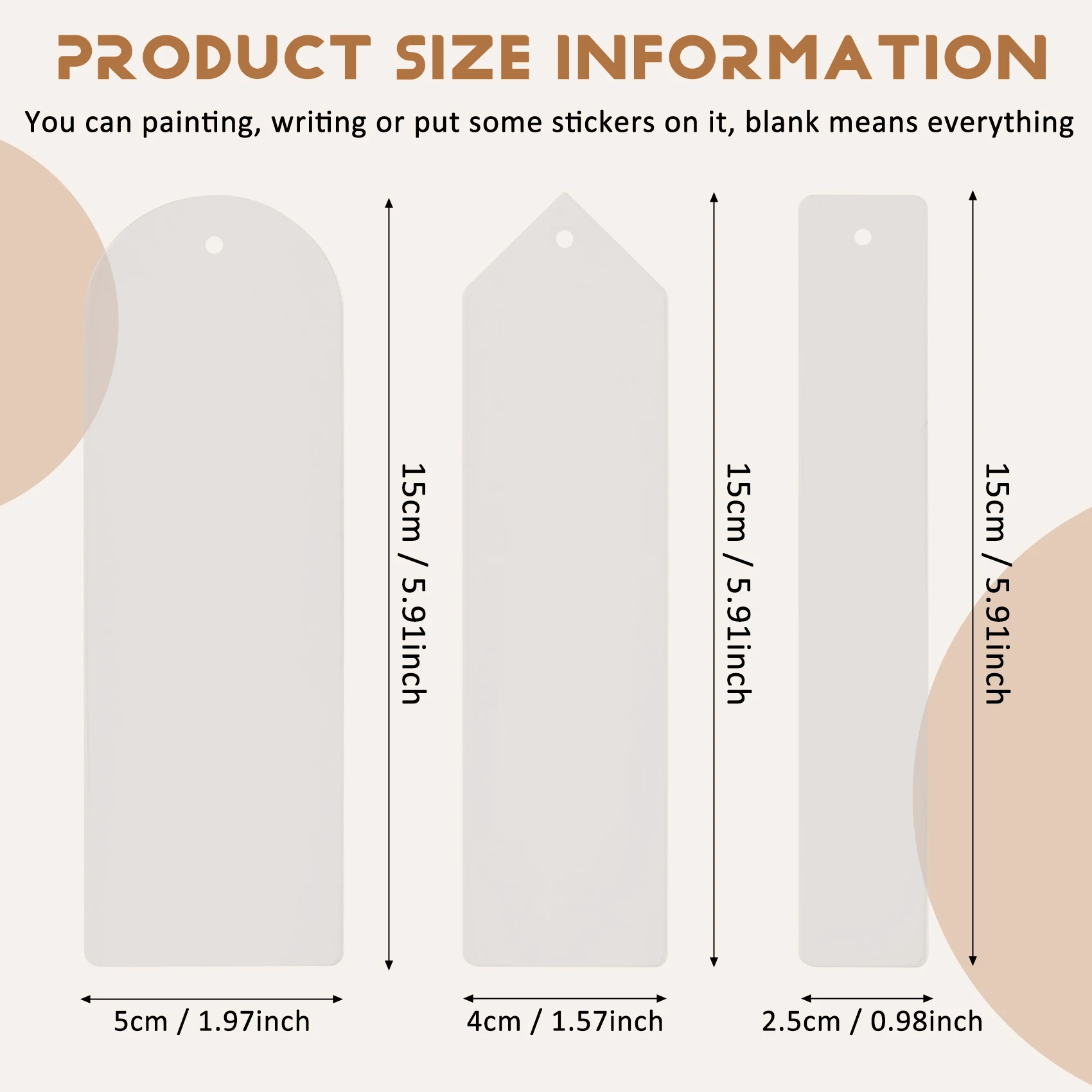 

A010 73Pcs Acrylic Bookmarks Blanks,Sublimation Acrylic Book Markers, DIY Crafts Projects Sublimation Accessories for Women