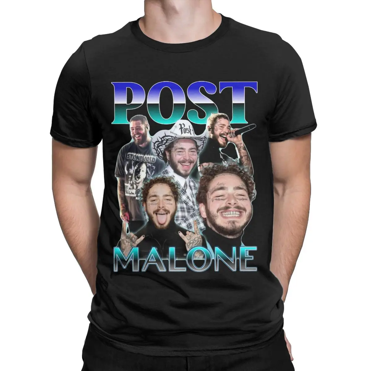 Awesome Vintage Posty Malone Rapper Bootleg T Shirt Men Women Cotton 2024 Concert Tour Tees Shirt Printed Clothes