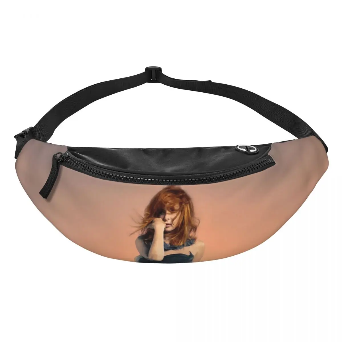 Custom Fashion Mylene Farmer Heuptasje voor Fietsen Camping Mannen Vrouwen Franse Zanger Crossbody Heuptas Telefoon Geldzakje