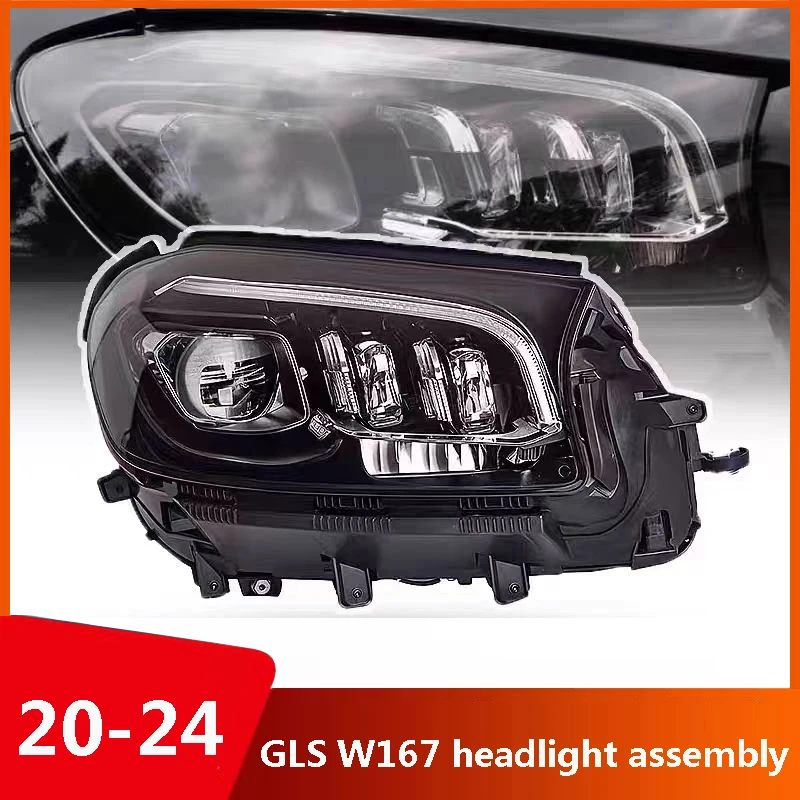 

Specially designed for 20-24 Mercedes-Benz GLS W167 headlight assemblies with low-equipped, modified and high-equipped LED lens