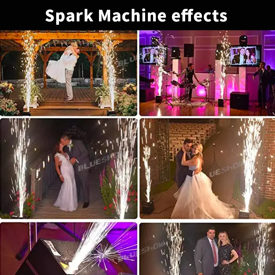 Hot Selling Cold Spark Machine DMX Remote Cold Fireworks Fountain Stage Spark Machine for Party Wedding Decoration Stage