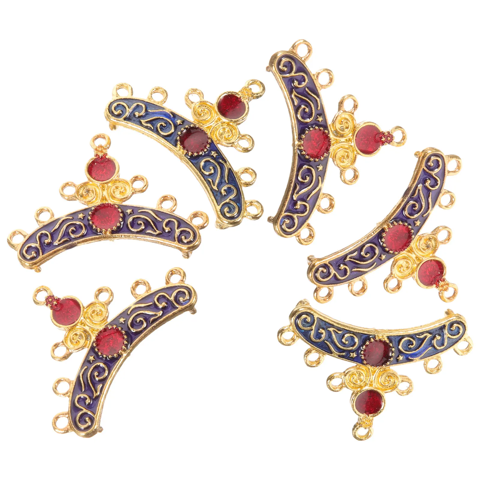 

6pcs Alloy Parts Vintage Charm DIY Necklace Pendants Earrings Pendants Bracelet Earrings Crafts Accessories Connectors