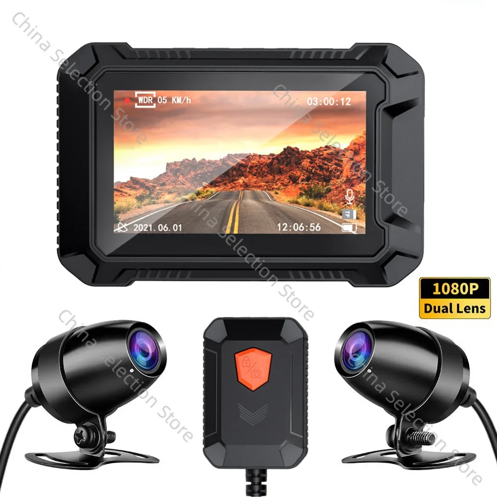 

WiFi Dual 1080P Motorcycle Recorder, One-click Lock Screenless Dual-lens USB Charging Locomotive Recorder