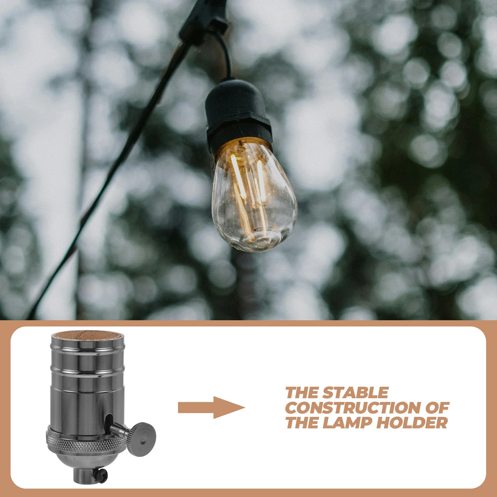 

Retro Chandelier Vintage Lamp Socket E26 Copper Aluminum Turn Knob Switch Retro Lamp Holder Edison Style Light Fixture