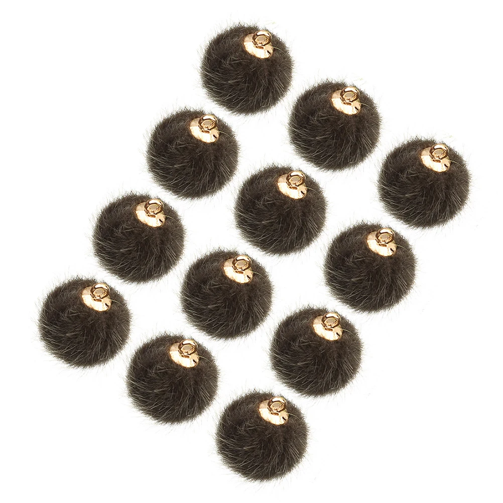 

24 Pcs Imitation Mink Hair Pendant Decoration Pom Poms for Jewelry Making DIY Earrings Charms Kit Tiny Pompoms Bead