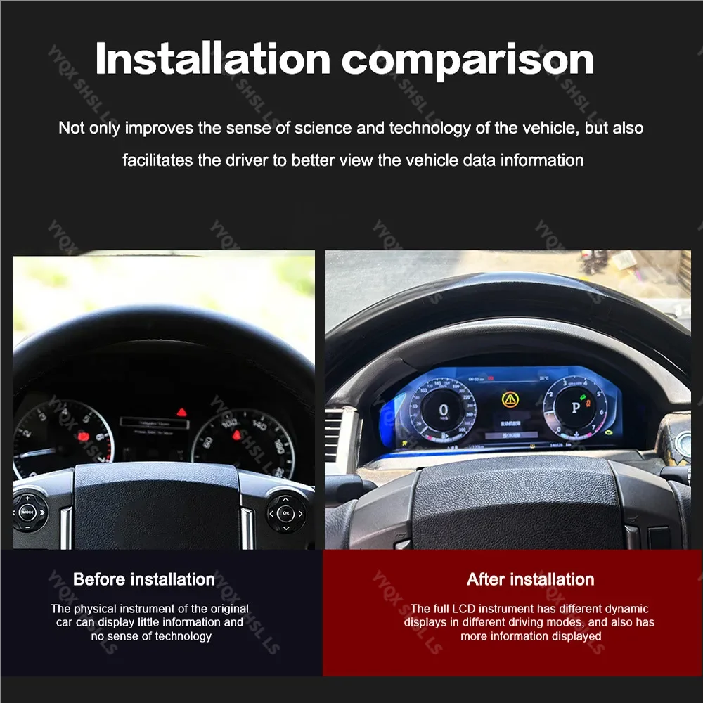 

Car Auto Digital Cluster For Land Rover V8 2002-2012 Universal Dashboard Speedometer Odometer Meter Screen Virtual Cockpit Unit