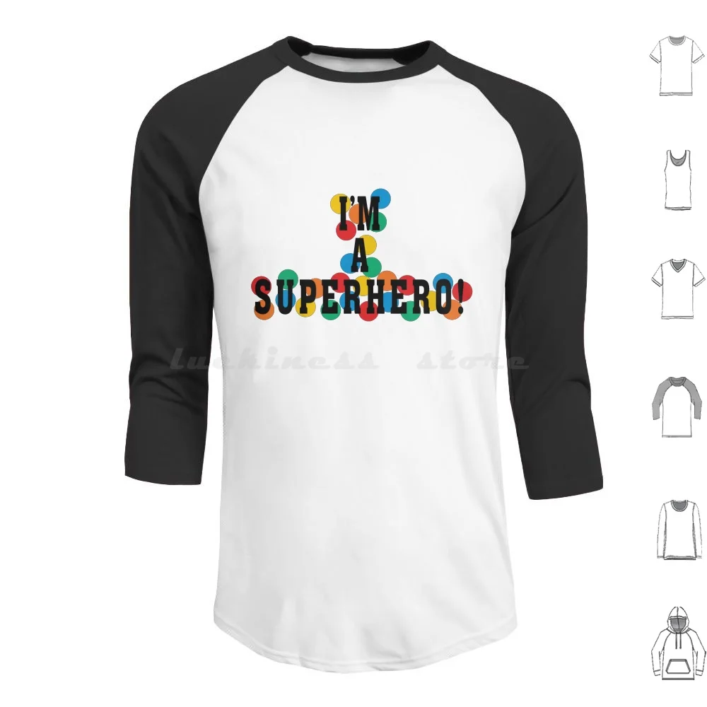¡Soy un superhéroe! Sudaderas con capucha para hombre con estampado de lunares, manga larga, Polka Dot Man Polka Dot 2021 Quinn Joker Comics Squad Suicide The