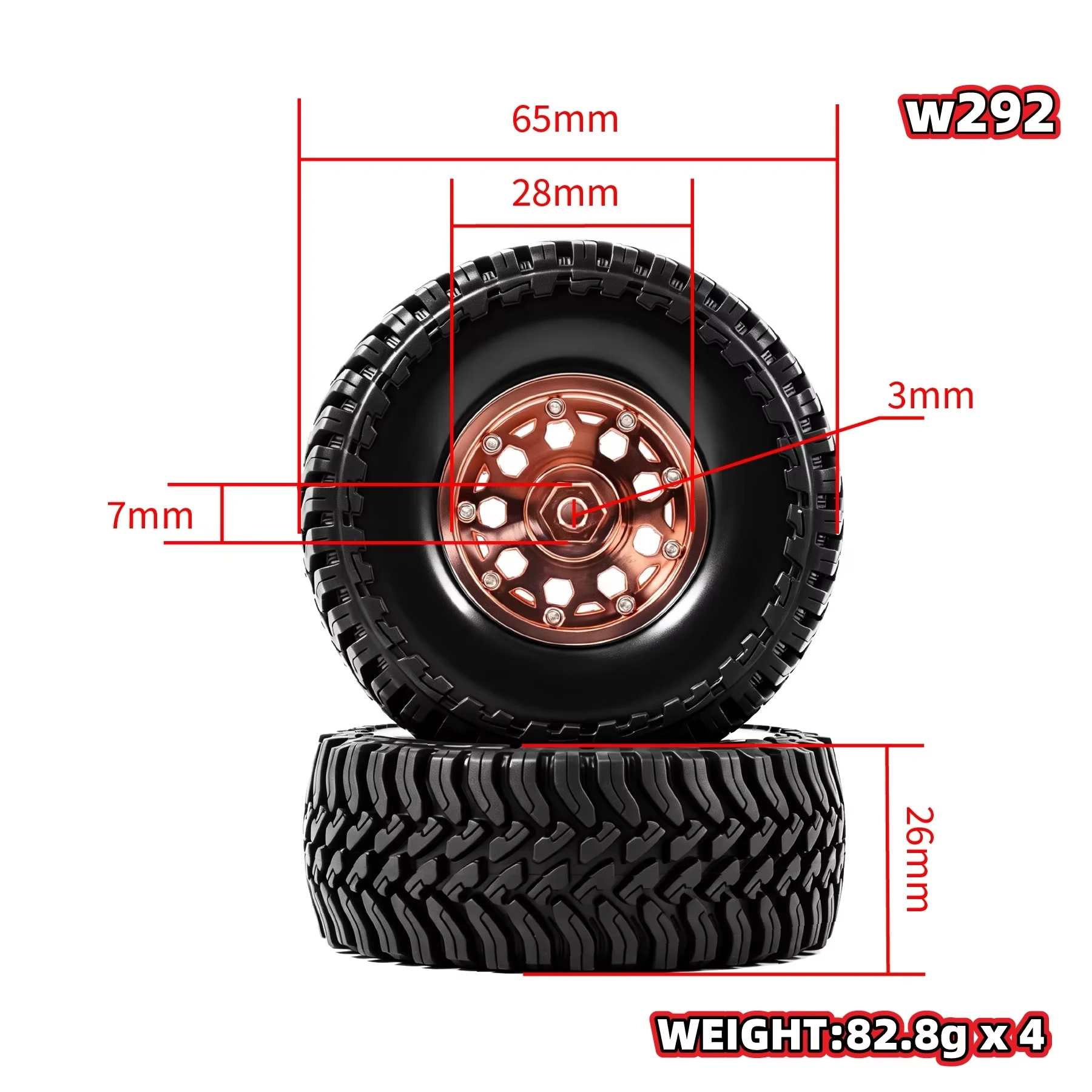 4pcs Heavy Duty 65mm 1.3