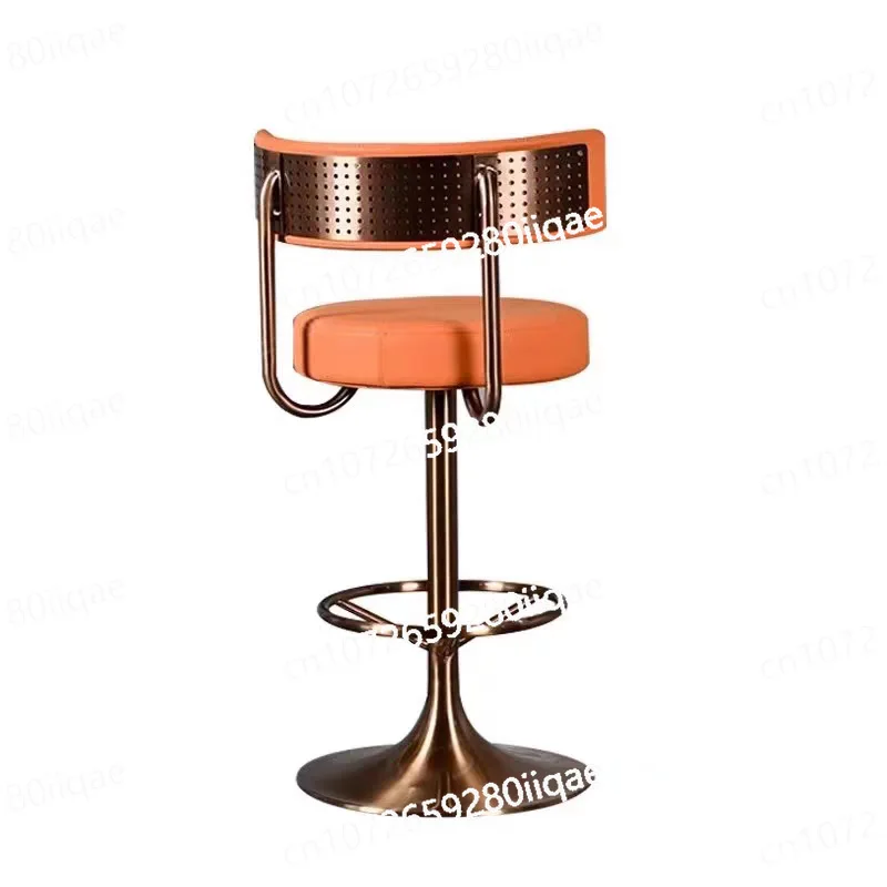 Chaise de Bar rotative Premium, chaise à dossier pour la maison, chaise de Bar d'île, tabouret haut minimaliste en acier inoxydable