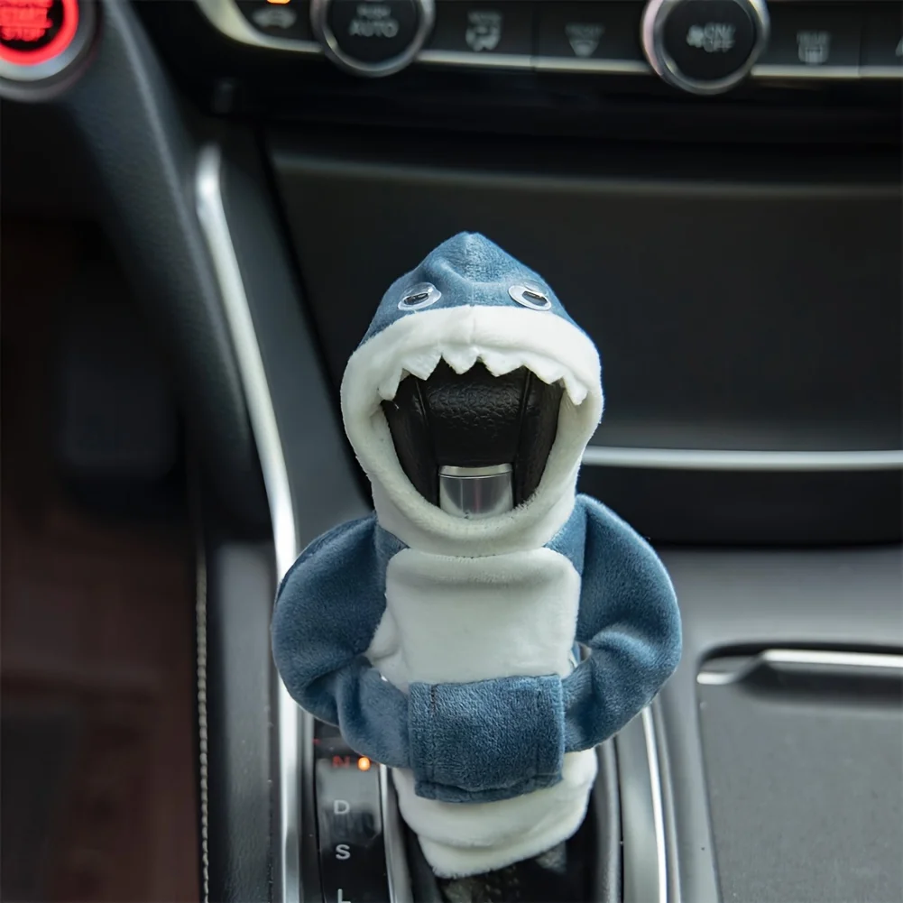 Fashion Hoodie Car Gear Shift Cover with Shark Design - Manual Handle Gear Knob Sweatshirt for Gearshift and Car Gear Shift Knob